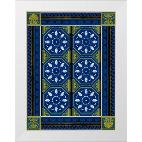 Patterns K White Modern Wood Framed Art Print by Grey, Jace