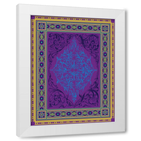 Patterns L White Modern Wood Framed Art Print by Grey, Jace
