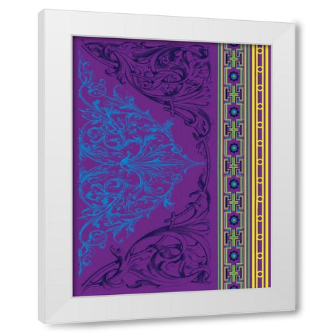 Patterns M4 White Modern Wood Framed Art Print by Grey, Jace