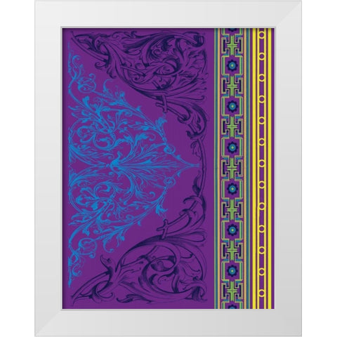 Patterns M4 White Modern Wood Framed Art Print by Grey, Jace