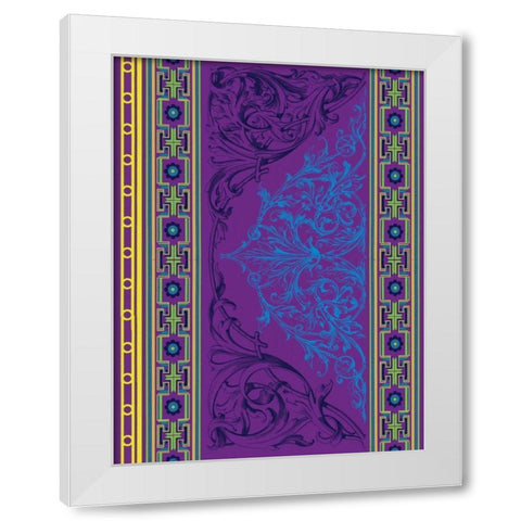 Patterns M White Modern Wood Framed Art Print by Grey, Jace