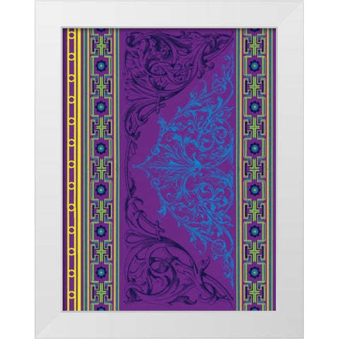 Patterns M White Modern Wood Framed Art Print by Grey, Jace