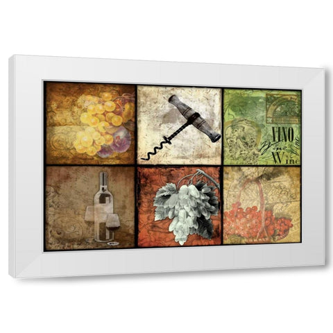 Wine Patch White Modern Wood Framed Art Print by Grey, Jace