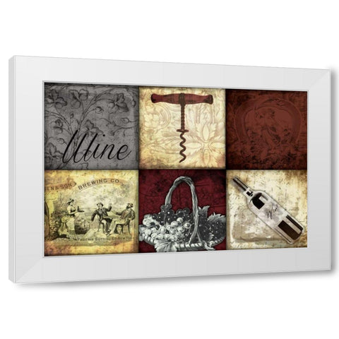 Wine Patch White Modern Wood Framed Art Print by Grey, Jace