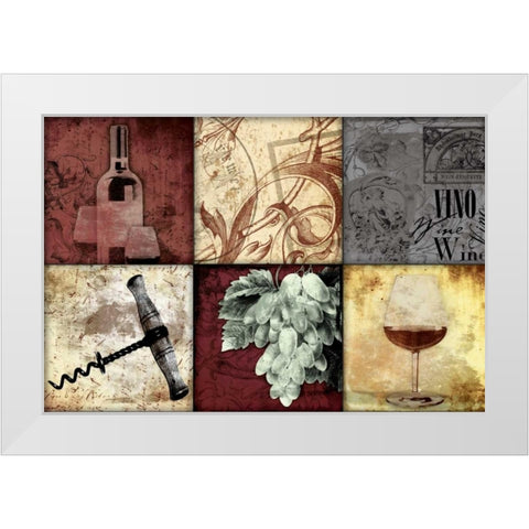 Wine Patch 2 White Modern Wood Framed Art Print by Grey, Jace