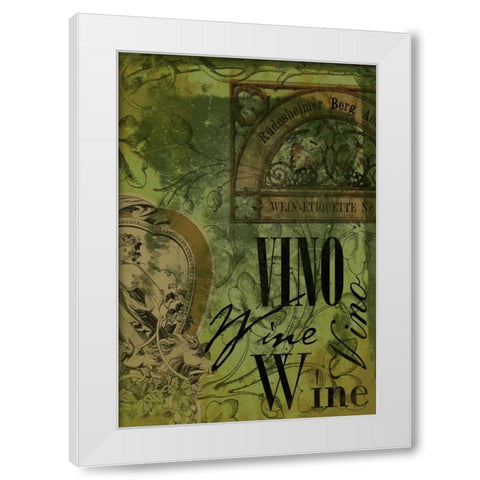 Vino White Modern Wood Framed Art Print by Grey, Jace