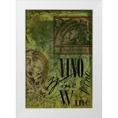 Vino White Modern Wood Framed Art Print by Grey, Jace