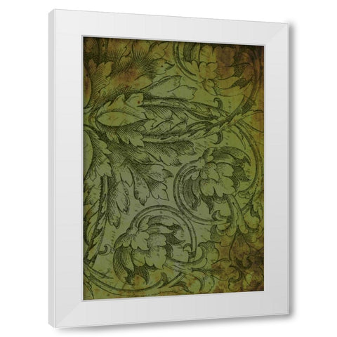 Pattern H White Modern Wood Framed Art Print by Grey, Jace
