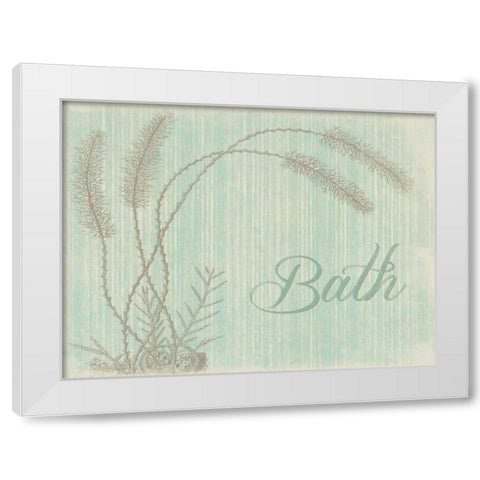 Bath B White Modern Wood Framed Art Print by Grey, Jace