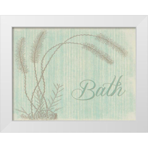 Bath B White Modern Wood Framed Art Print by Grey, Jace