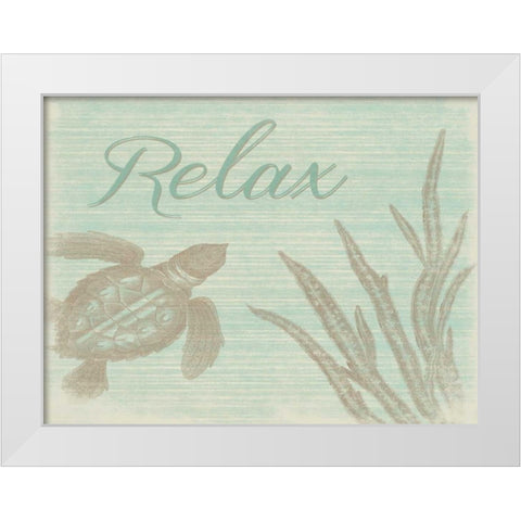 Relax C White Modern Wood Framed Art Print by Grey, Jace