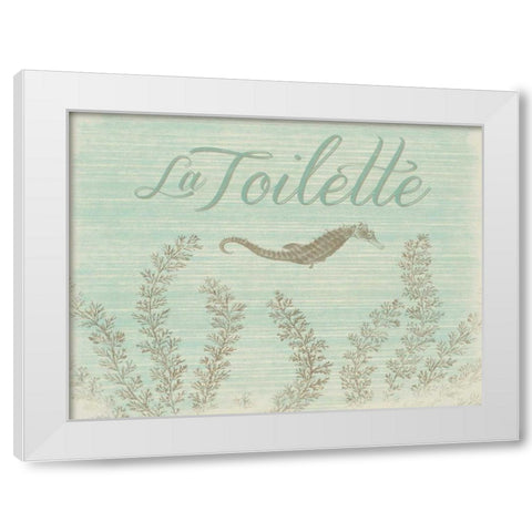 La toilette D White Modern Wood Framed Art Print by Grey, Jace