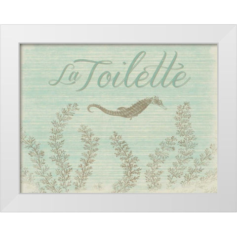 La toilette D White Modern Wood Framed Art Print by Grey, Jace
