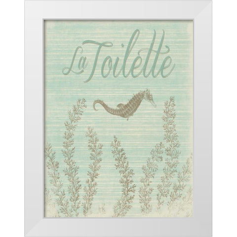La Toilette White Modern Wood Framed Art Print by Grey, Jace