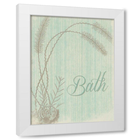 Bath White Modern Wood Framed Art Print by Grey, Jace