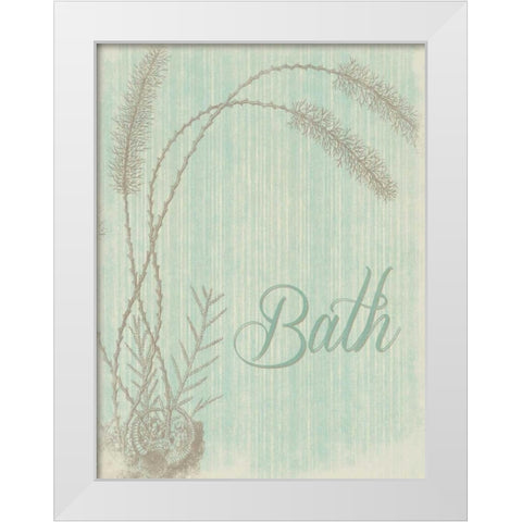 Bath White Modern Wood Framed Art Print by Grey, Jace