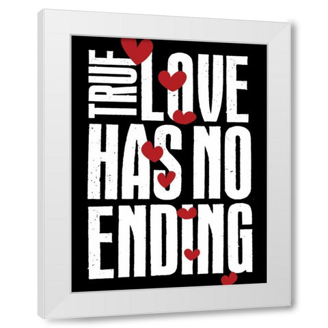 No Ending E White Modern Wood Framed Art Print by Grey, Jace