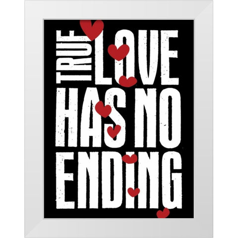 No Ending E White Modern Wood Framed Art Print by Grey, Jace