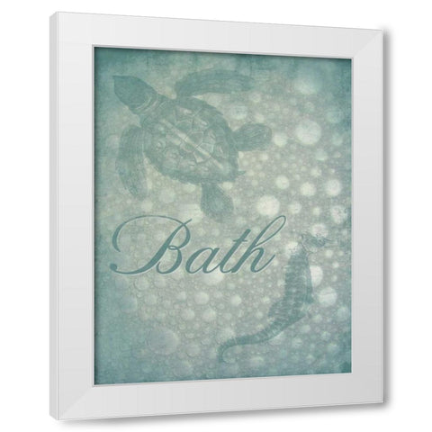 Sea Bath White Modern Wood Framed Art Print by Grey, Jace