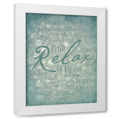Relax White Modern Wood Framed Art Print by Grey, Jace
