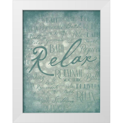 Relax White Modern Wood Framed Art Print by Grey, Jace