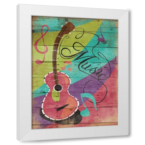 Music White Modern Wood Framed Art Print by Grey, Jace