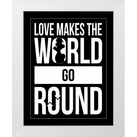 Text B White Modern Wood Framed Art Print by Grey, Jace