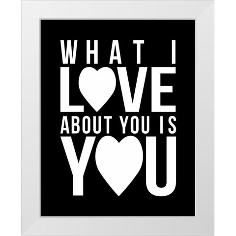 Text D2 White Modern Wood Framed Art Print by Grey, Jace
