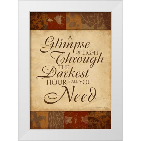 Inspirational B White Modern Wood Framed Art Print by Grey, Jace