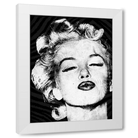 Monroe Text 2 White Modern Wood Framed Art Print by Grey, Jace