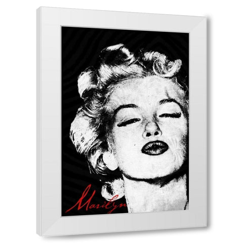 Monroe A White Modern Wood Framed Art Print by Grey, Jace
