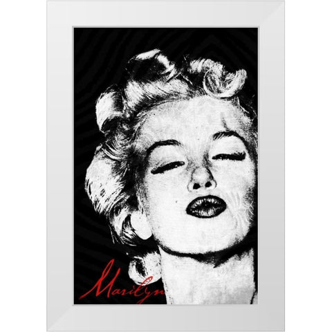 Monroe A White Modern Wood Framed Art Print by Grey, Jace
