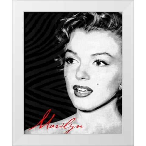 Monroe Text White Modern Wood Framed Art Print by Grey, Jace