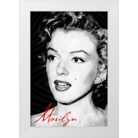 Monroe B White Modern Wood Framed Art Print by Grey, Jace