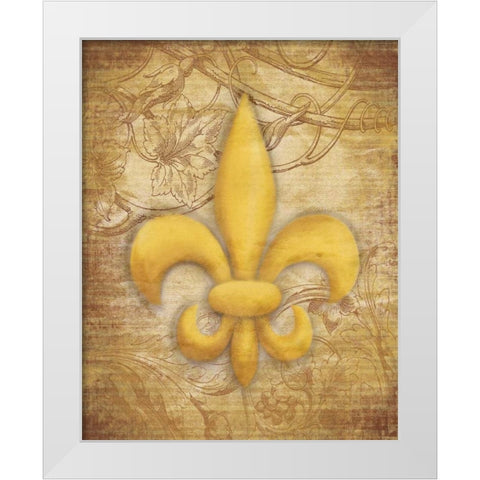 Fleur Delis White Modern Wood Framed Art Print by Grey, Jace