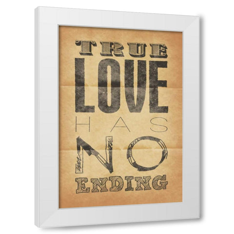 Love White Modern Wood Framed Art Print by Grey, Jace
