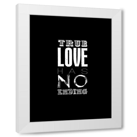 True Love White Modern Wood Framed Art Print by Grey, Jace