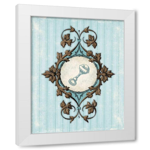 Rattle A White Modern Wood Framed Art Print by Grey, Jace