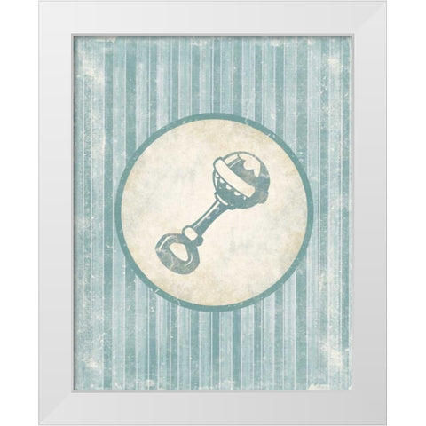 Rattle White Modern Wood Framed Art Print by Grey, Jace