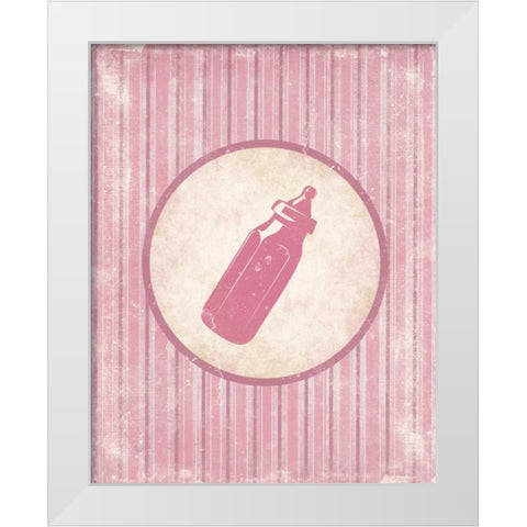 Bottle White Modern Wood Framed Art Print by Grey, Jace