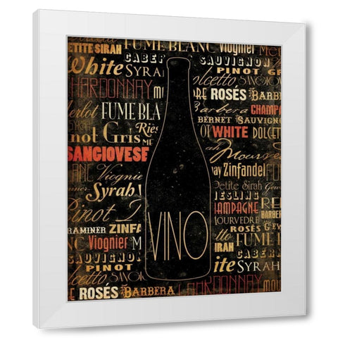VINO White Modern Wood Framed Art Print by Grey, Jace