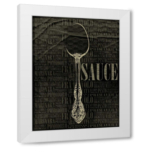 SAUCE Type 2 White Modern Wood Framed Art Print by Grey, Jace
