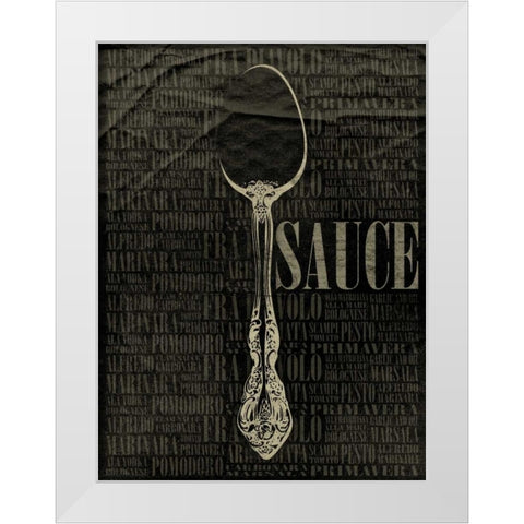 SAUCE Type 2 White Modern Wood Framed Art Print by Grey, Jace