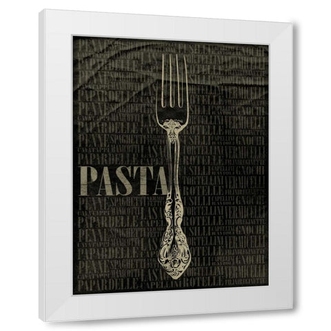 PASTA Type 2 White Modern Wood Framed Art Print by Grey, Jace
