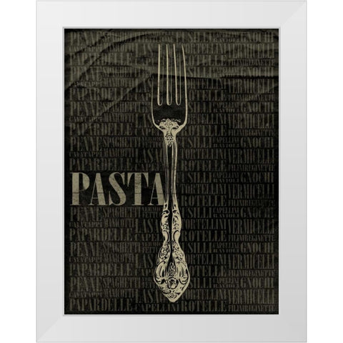 PASTA Type 2 White Modern Wood Framed Art Print by Grey, Jace