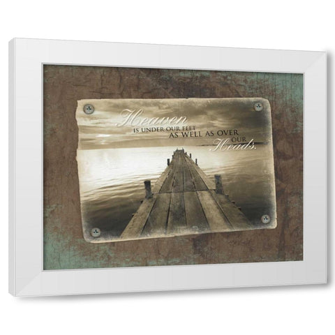Heaven White Modern Wood Framed Art Print by Grey, Jace