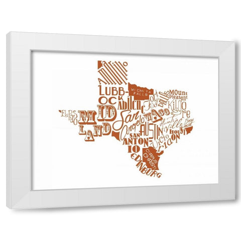 Texas White Modern Wood Framed Art Print by Grey, Jace