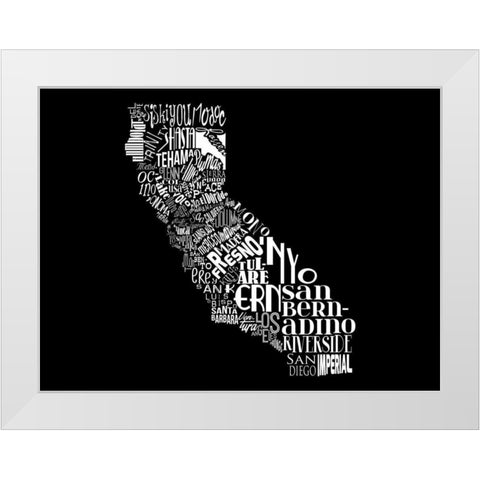 Cali 3 White Modern Wood Framed Art Print by Grey, Jace