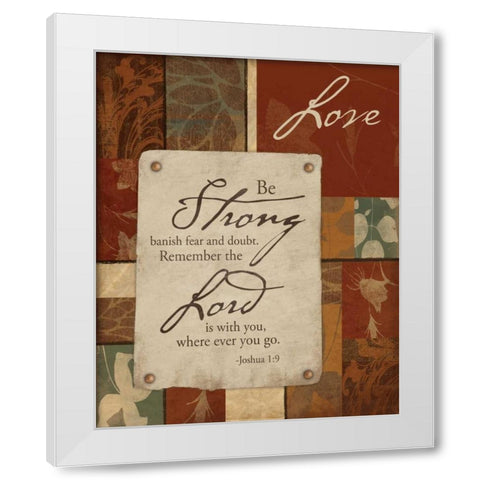 Love B White Modern Wood Framed Art Print by Grey, Jace