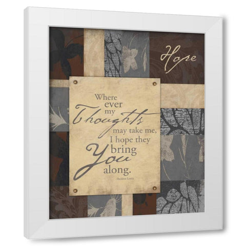 Hope2 Clean Edge White Modern Wood Framed Art Print by Grey, Jace